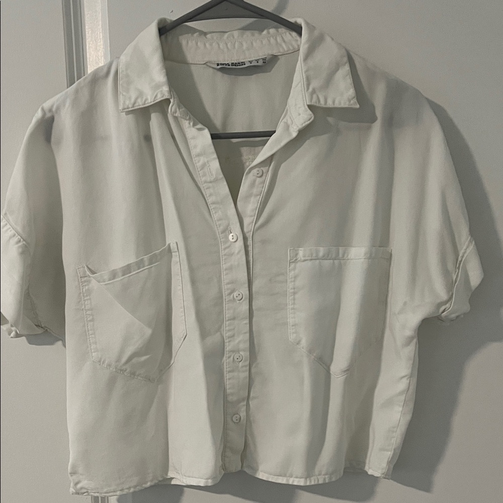 Zara White Button Down Shirt